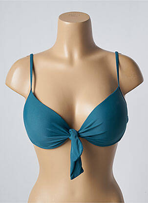 Haut de maillot de bain stretch haut soutien-gorge push-up bleu SUN PROJECT femme
