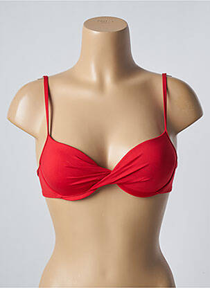 Haut de maillot de bain stretch haut soutien-gorge moulé rouge LOLITA ANGELS femme