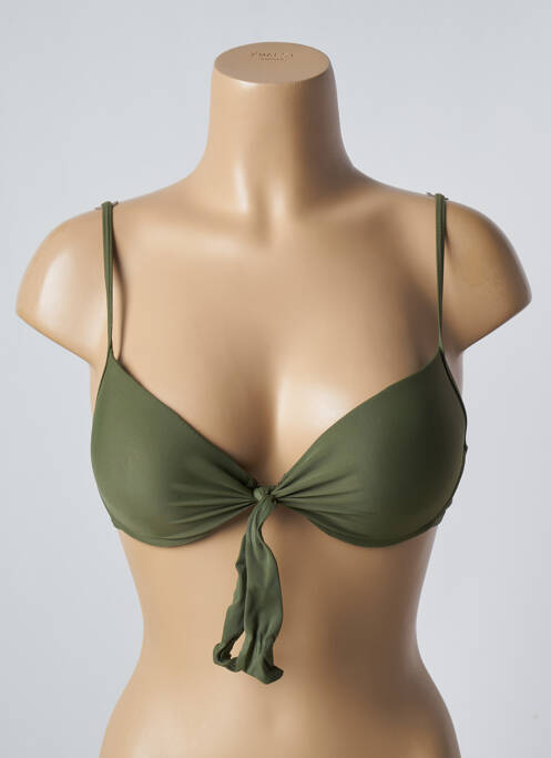 Haut de maillot de bain stretch haut soutien-gorge push-up vert SUN PROJECT femme