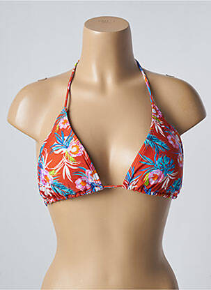 Haut de maillot de bain stretch haut soutien-gorge avec mousse de rembourrage amovible orange SUN PROJECT femme