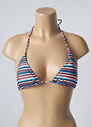 Haut de maillot de bain stretch haut soutien-gorge avec mousse de rembourrage amovible bleu SUN PROJECT femme
