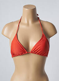Haut de maillot de bain stretch haut soutien-gorge avec mousse de rembourrage amovible orange SUN PROJECT femme