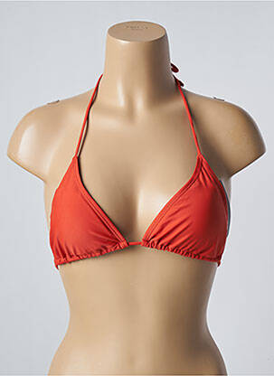 Haut de maillot de bain stretch haut soutien-gorge avec mousse de rembourrage amovible orange SUN PROJECT femme