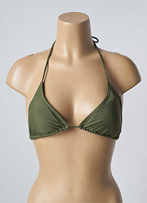 Haut de maillot de bain stretch haut soutien-gorge avec mousse de rembourrage amovible vert SUN PROJECT femme