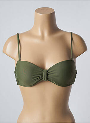 Haut de maillot de bain stretch haut soutien-gorge balconnet vert SUN PROJECT femme