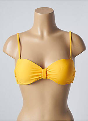 Haut de maillot de bain stretch haut soutien-gorge balconnet jaune SUN PROJECT femme