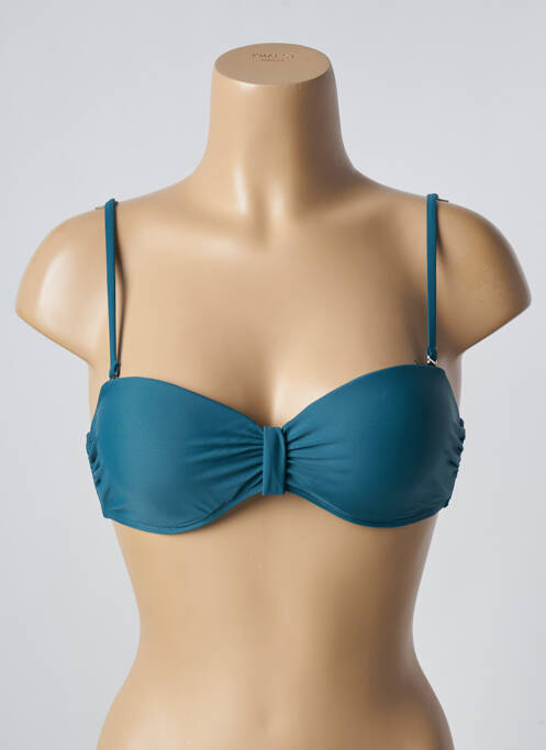 Haut de maillot de bain stretch haut soutien-gorge balconnet vert SUN PROJECT femme