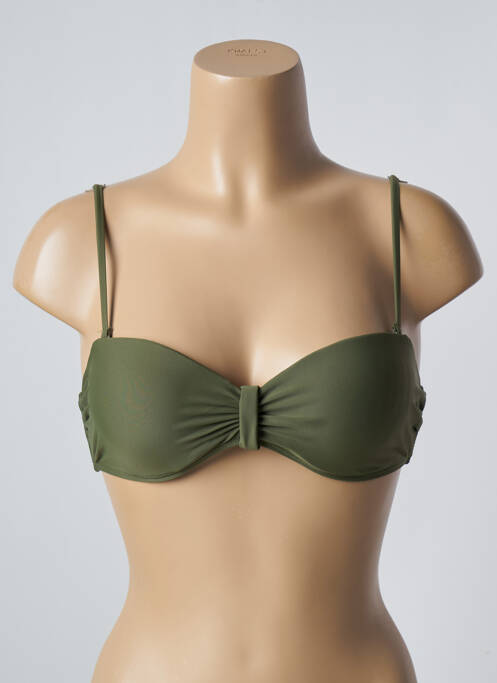 Haut de maillot de bain stretch haut soutien-gorge balconnet vert SUN PROJECT femme