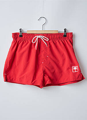 Short de bain tissage popeline rouge SUN PROJECT homme
