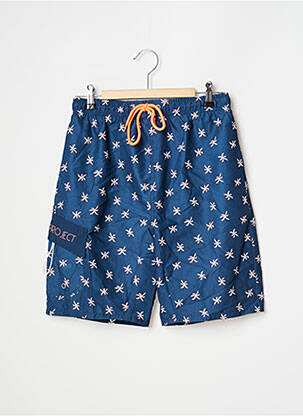 Short de bain tissage popeline bleu SUN PROJECT homme