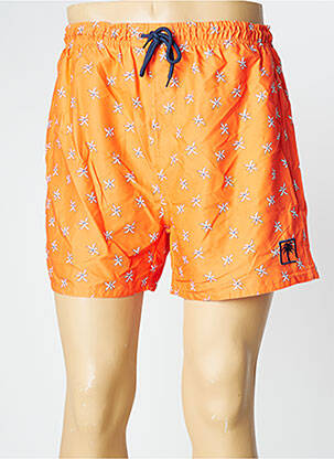 Short de bain tissage popeline orange SUN PROJECT homme