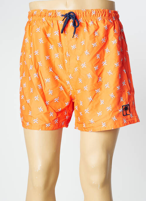 Short de bain tissage popeline orange SUN PROJECT homme