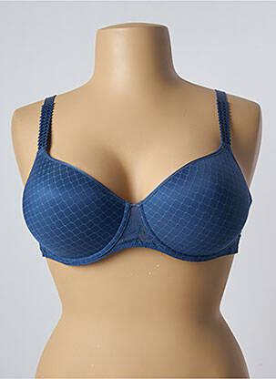 Soutien-gorge broderie haut soutien-gorge emboitant bleu CHANTELLE femme
