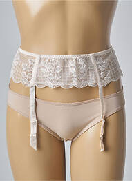 Guêpière/porte-jarretelle effet matière satinée rose SIMONE PERELE femme