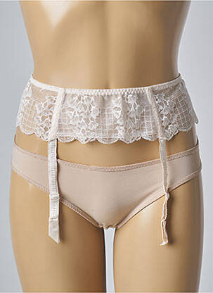 Guêpière/porte-jarretelle effet matière satinée rose SIMONE PERELE femme