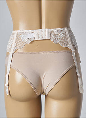 Guêpière/porte-jarretelle effet matière satinée rose SIMONE PERELE femme
