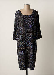 Robe mi-longue manches 3/4 manches 3/4 noir GRIFFON femme