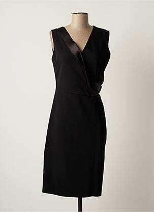 Robe mi-longue manches longues manches longues noir MATHIEU PARIS femme