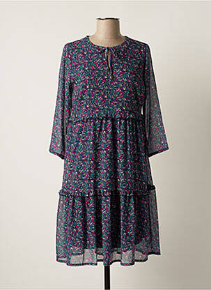 Robe mi-longue manches 3/4 manches 3/4 vert GRIFFON femme