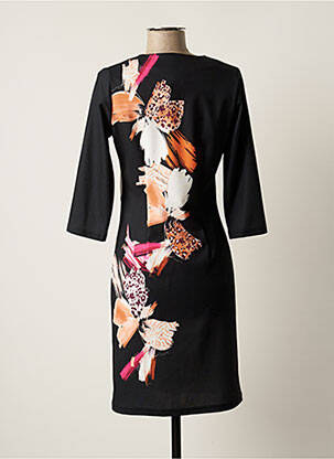 Robe courte manches 3/4 manches 3/4 noir GUY DUBOUIS femme