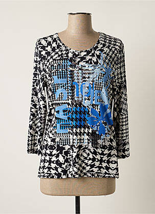T-shirt manches 3/4 manches 3/4 noir BARBARA LEBEK femme