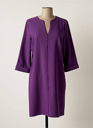 Robe courte violet HALOGENE pour femme