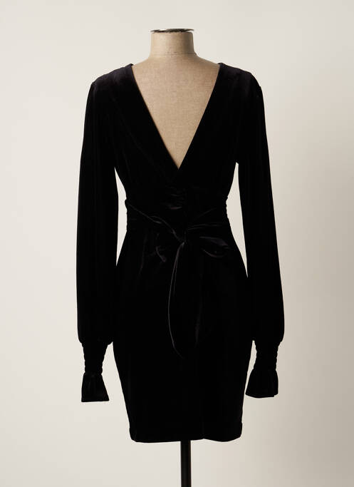 Robe courte manches longues manches longues noir JANE WOOD femme