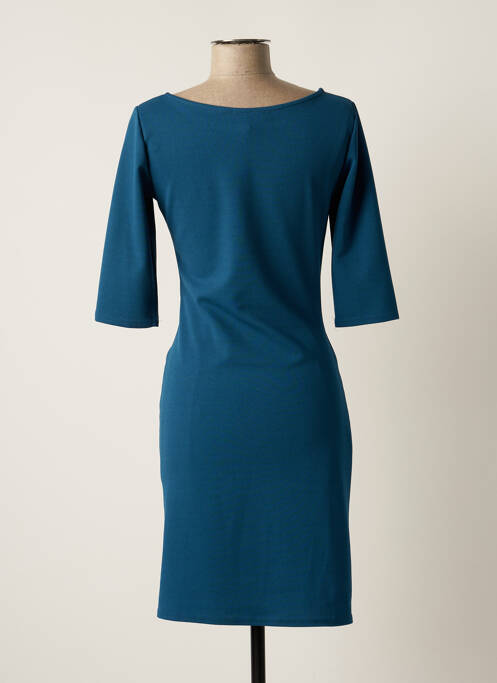 Robe courte manches 3/4 manches 3/4 bleu FILLE A SUIVRE femme