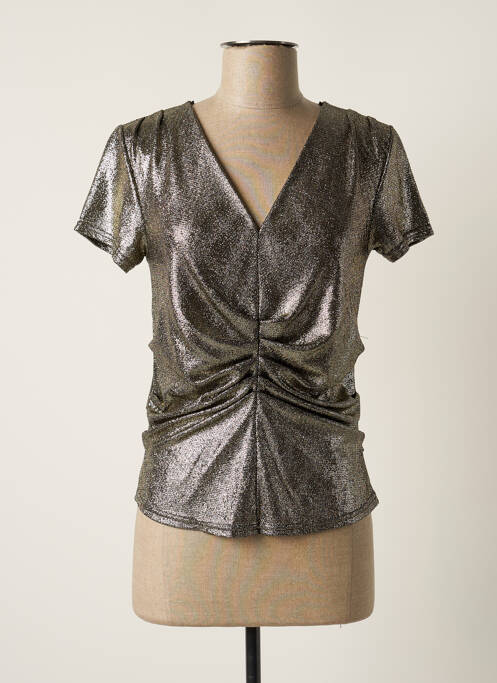 Top stretch manches courtes beige FILLE A SUIVRE femme