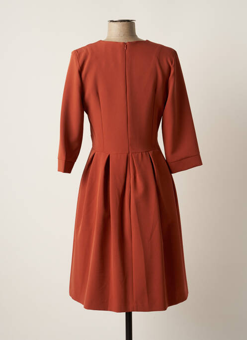 Robe mi-longue orange COTTONADE pour femme