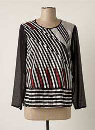 Blouse fermeture boutonnée au dos manches longues noir GUY DUBOUIS femme