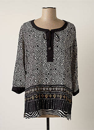 Tunique manches longues col rond noir BARBARA LEBEK femme
