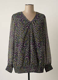 Blouse légère et transparente manches longues vert CISO femme