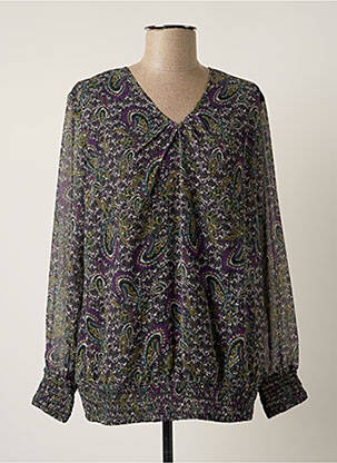 Blouse légère et transparente manches longues vert CISO femme