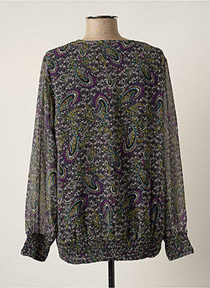Blouse légère et transparente manches longues vert CISO femme