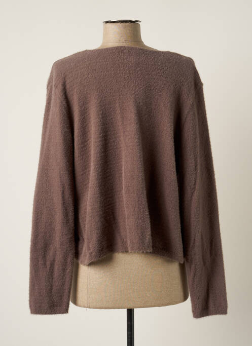 Gilet manches longues marron GRIFFON pour femme