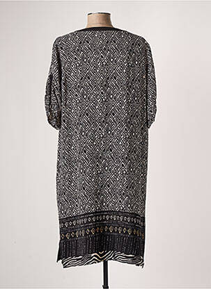 Robe mi-longue coupe fluide manches courtes noir BARBARA LEBEK femme