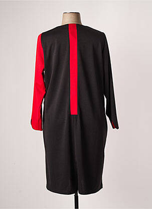 Robe mi-longue manches longues manches longues rouge GUY DUBOUIS femme