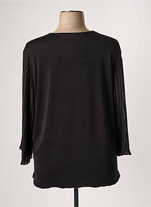 Top col rond manches 3/4 noir GRIFFON femme