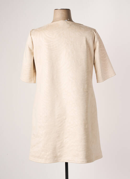 Robe mi-longue beige HALOGENE pour femme