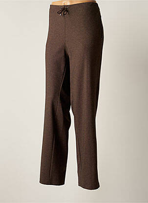 Pantalon slim taille élastique taille normale marron BARBARA LEBEK femme