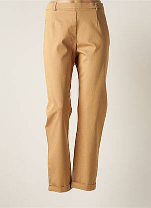Jegging tissage popeline taille normale beige CHRISTINE LAURE femme