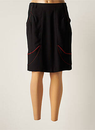 Jupe mi-longue coupe droite noir GRIFFON femme