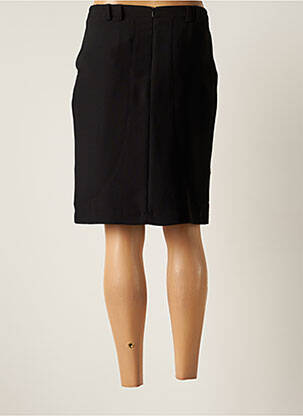 Jupe mi-longue coupe droite noir GRIFFON femme
