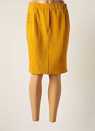Jupe mi-longue stretch jaune HALOGENE femme