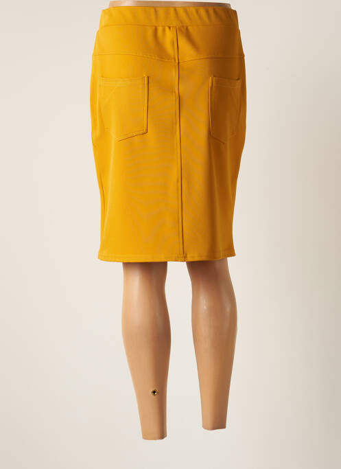 Jupe mi-longue jaune HALOGENE pour femme