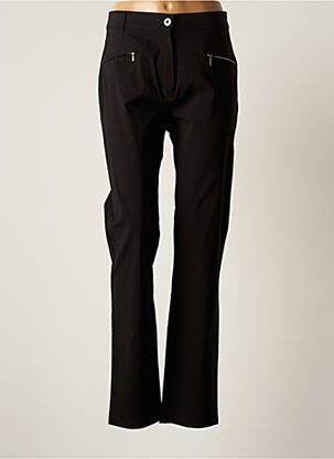 Pantalon slim tissage popeline taille normale noir GRIFFON femme