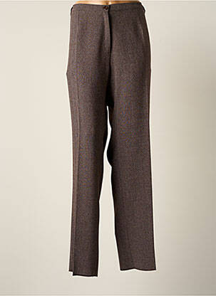 Pantalon droit stretch taille normale marron GRIFFON femme