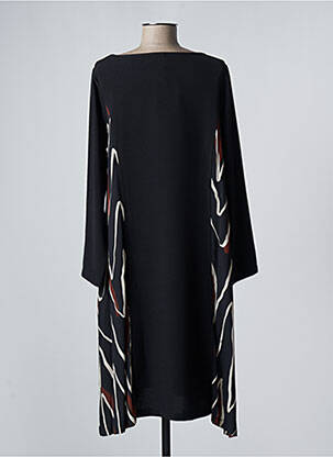 Robe courte coupe fluide manches longues noir G!OZE femme