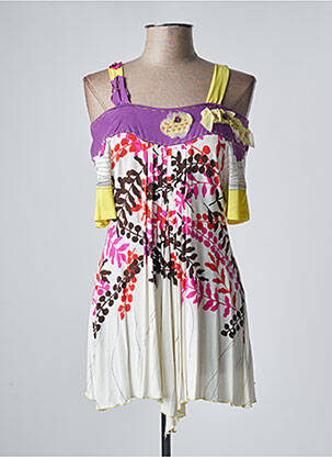 Tunique manches courtes tissage jersey beige ANATHEA BY PARAKIAN femme
